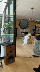Film crew shoots at modern Los Angeles home Saturday evening