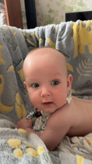 Family visits Moscow shopping mall with baby during morning outing
