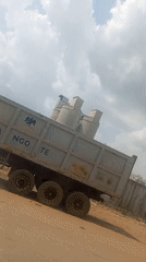 Drive past cement factory recorded in Lokoja, Nigeria