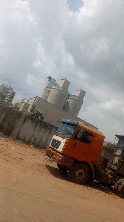 Drive past cement factory recorded in Lokoja, Nigeria