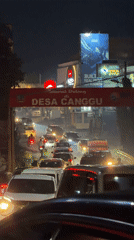 Heavy traffic observed in Canggu alongside active fitness center