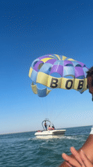 Parasailing activity captured near Egyptian Red Sea coast