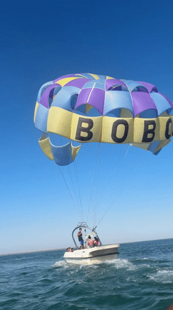 Parasailing activity captured near Egyptian Red Sea coast