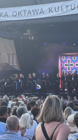 Outdoor folk and choral performances light up a Białystok summer evening