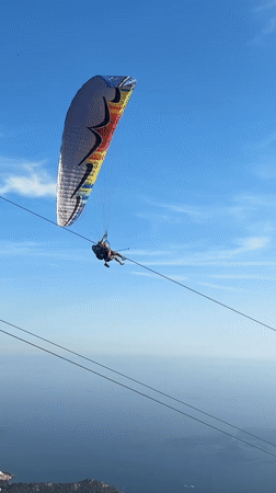 Afternoon moments captured in coastal Montenegro: paragliding, views, nature