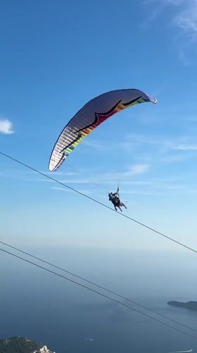 Afternoon moments captured in coastal Montenegro: paragliding, views, nature