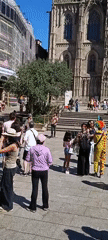 Barcelona street scenes and cathedral activity documented Thursday afternoon