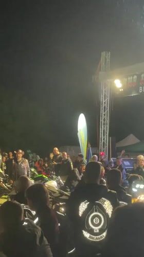 Nighttime festival draws crowds to outdoor stage in Chargan, Bulgaria