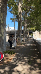 Sunny afternoon along Lyon's riverside promenades