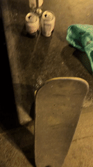 Late-night scene captures scattered items on Barcelona street