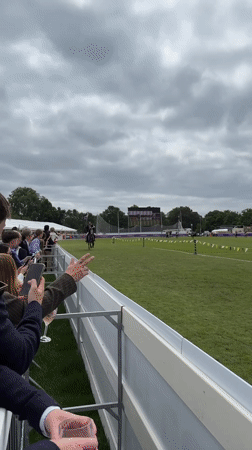 Medieval knights demonstration held at London's Hurlingham Park event