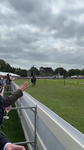 Medieval knights demonstration held at London's Hurlingham Park event