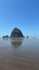 Summer solstice afternoon at Cannon Beach and Haystack Rock