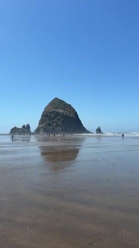 Summer solstice afternoon at Cannon Beach and Haystack Rock