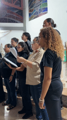 Women's choir performs at church in Guayana City