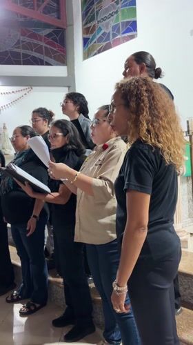 Women's choir performs at church in Guayana City