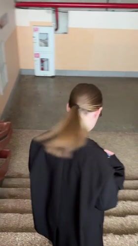 Girl in blazer, photography studio observed in Novgorod