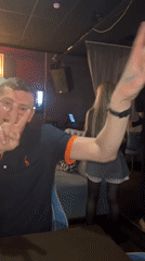 Friday night karaoke and socializing at Izhevsk bar