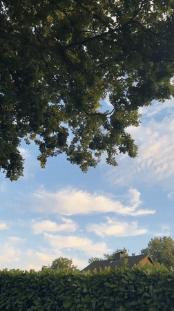 Krefeld suburb on a cloudy summer evening