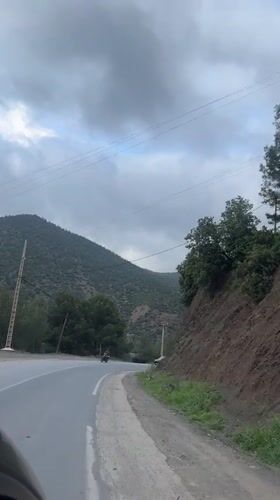 Vehicle journey documented through mountainous Morocco countryside