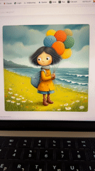 Laptop displays cartoon girl animations in Tel Aviv