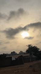 Morning scenes captured in Bukuru residential area during hazy sunrise