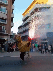 Carnival parade with costumed performers draws crowds in Ripollet