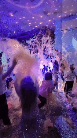 Children's foam party and face painting event in Domodedovo