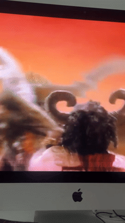 Computer screen displays Hindu deity animations in Ramat Gan