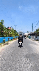 Morning scenes around a Gorontalo fried chicken spot
