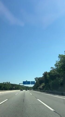 Clear driving conditions recorded on Spanish highway near Vallgorguina