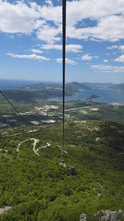 Cable car ride documented across Montenegro mountain locations