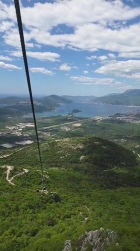 Cable car ride documented across Montenegro mountain locations