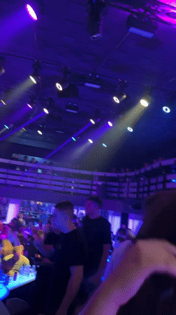 Late-night club scene captured in Kyustendil, Bulgaria