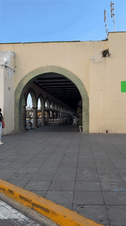 Evening street scenes captured in historic Cholula, Mexico