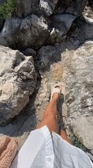 Beachgoers enjoy afternoon at Prijevor Montenegro coastal location