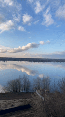 Peaceful water landscape captured in Ольховка, Russia