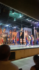 Live costumed stage show draws a crowd in Aksu, Turkey