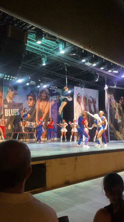 Live costumed stage show draws a crowd in Aksu, Turkey