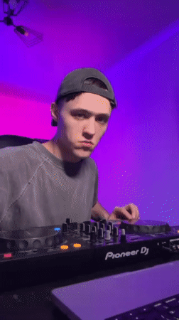 Evening DJ session documented in Khabarovsk apartment setting