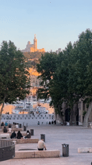 Evening gathering at Marseille's Vieux-Port draws crowds to waterfront square