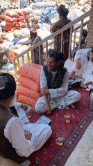 Kandahar grain market, gatherings and trade on a summer morning