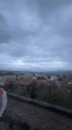 Person spotted walking on rooftop in Kazanlak, Bulgaria