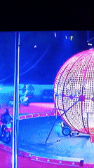 Globe of Death circus act lights up Pavlohrad