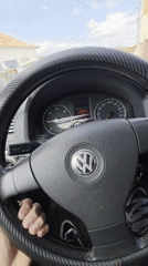 Car interior views and residential street scenes recorded