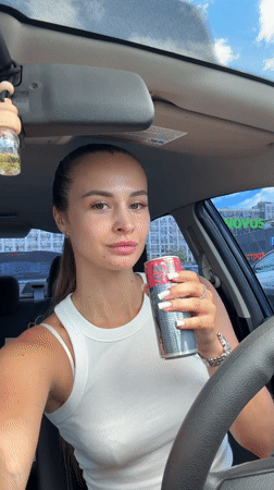 Non Stop energy drink unboxing in a Kyiv parking lot
