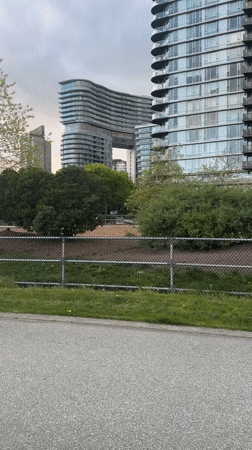 Early morning dragon boat activity recorded around Vancouver's False Creek