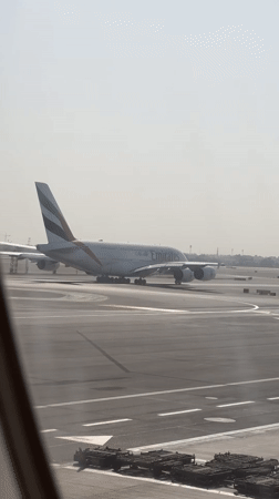 Emirates A380 spotted on Dubai tarmac early morning