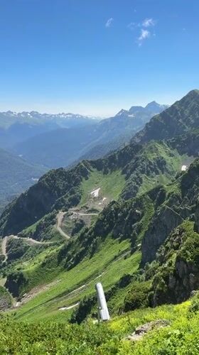 Summer views from Rosa Khutor's mountain overlook, Caucasus