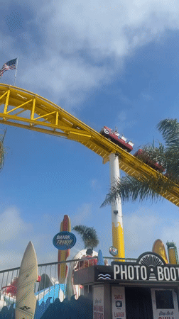 Evening crowd enjoys rides, attractions at Santa Monica Pier